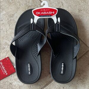 Okabashi Men's Black Sandals - Mariner - XL 10.5-11.5 - NWT